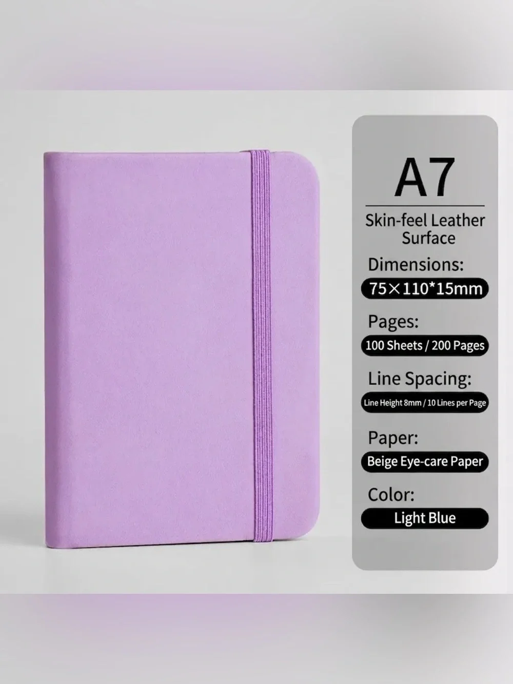 Violet A7 Pocket Notebook Journal Crystal Diamond Pen Gift Set Planner NEW